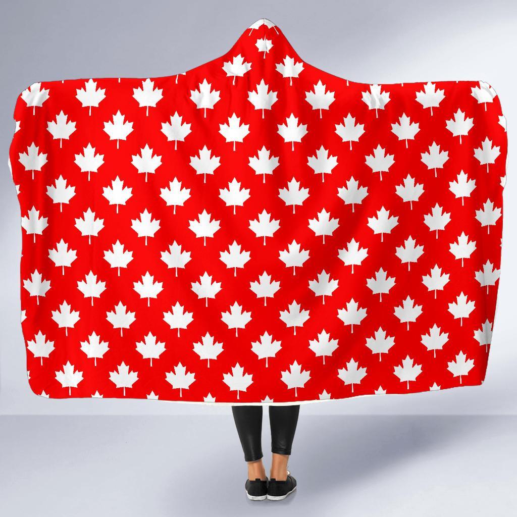 Pattern Print Canada Love Hooded Blanket-grizzshop