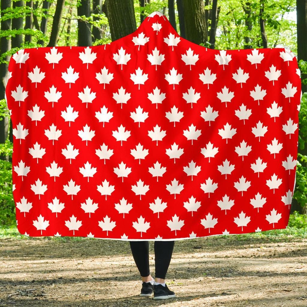 Pattern Print Canada Love Hooded Blanket-grizzshop