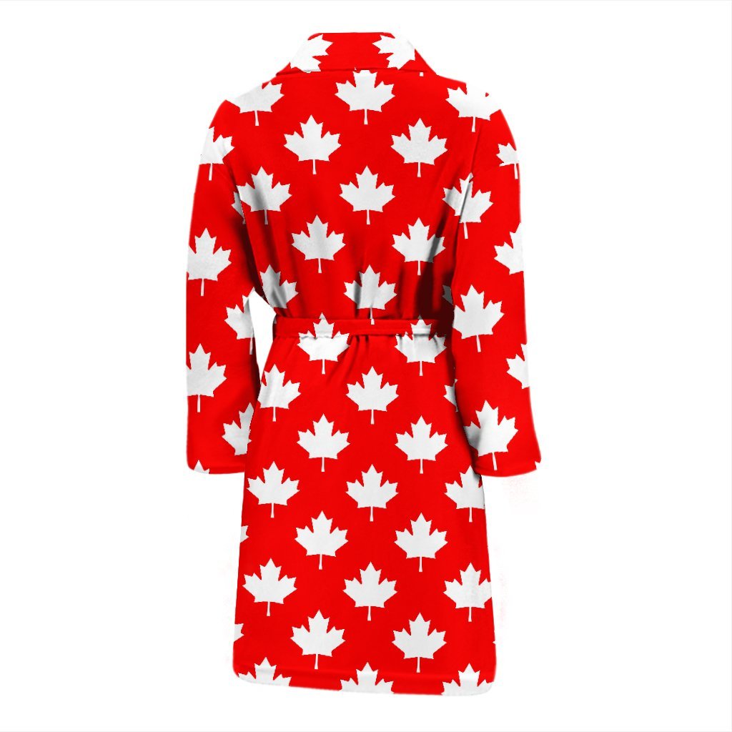 Pattern Print Canada Love Men Long Robe-grizzshop