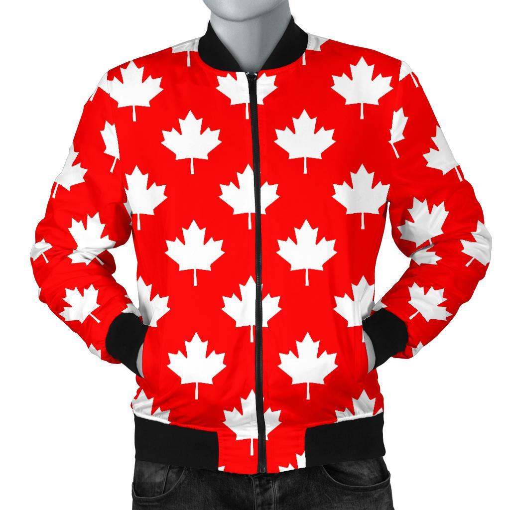 Pattern Print Canada Love Men's Bomber Jacket-grizzshop