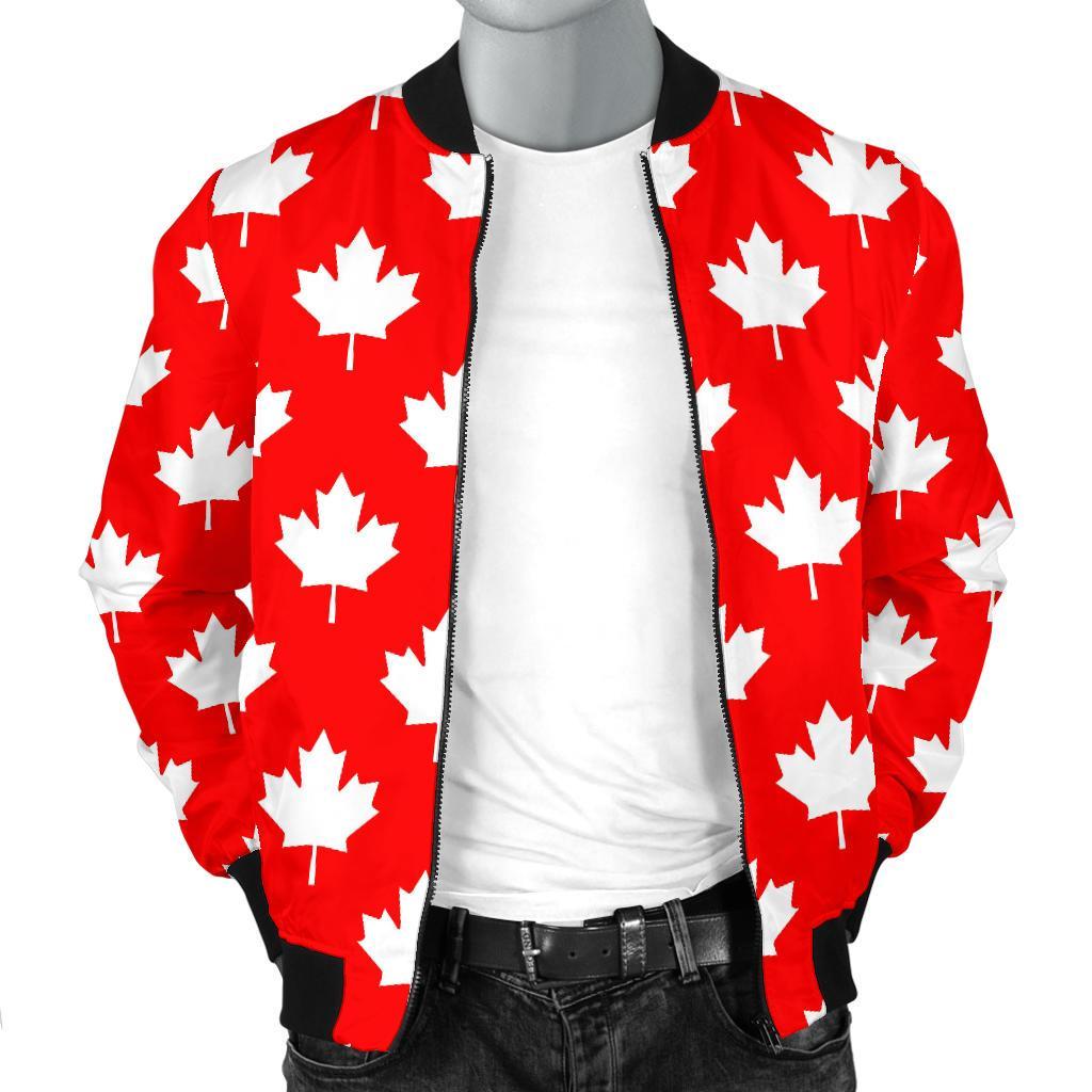 Pattern Print Canada Love Men's Bomber Jacket-grizzshop