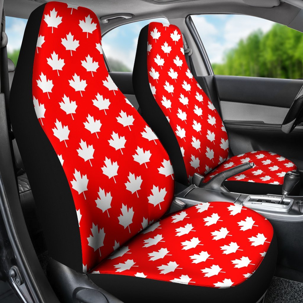 Pattern Print Canada Love Universal Fit Car Seat Covers-grizzshop