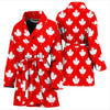 Pattern Print Canada Love Women Long Robe-grizzshop