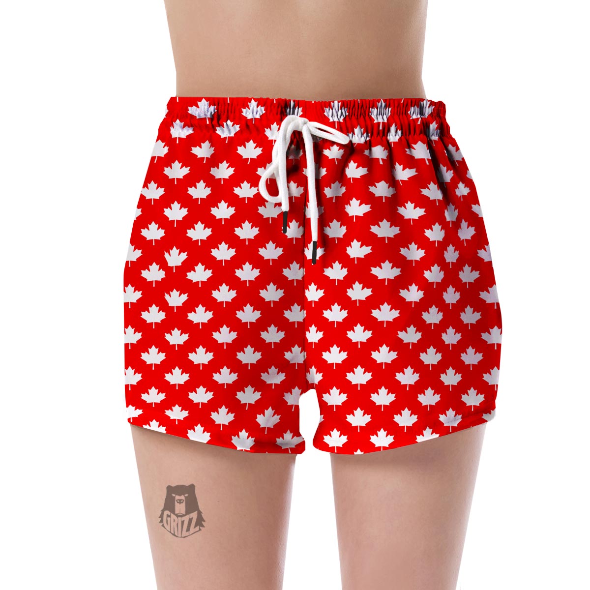 Pattern Print Canada Love Women's Shorts-grizzshop