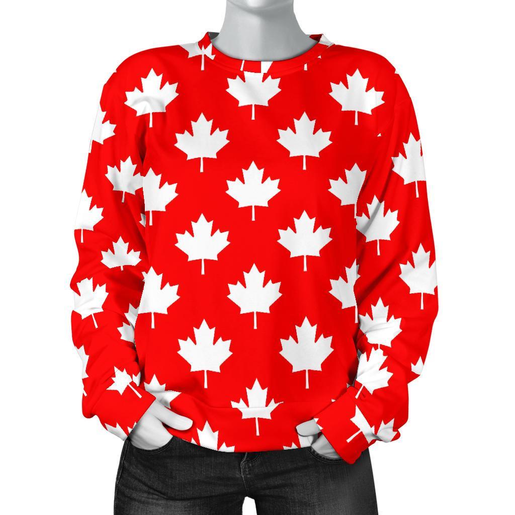 Pattern Print Canada Love Women's Sweatshirt-grizzshop