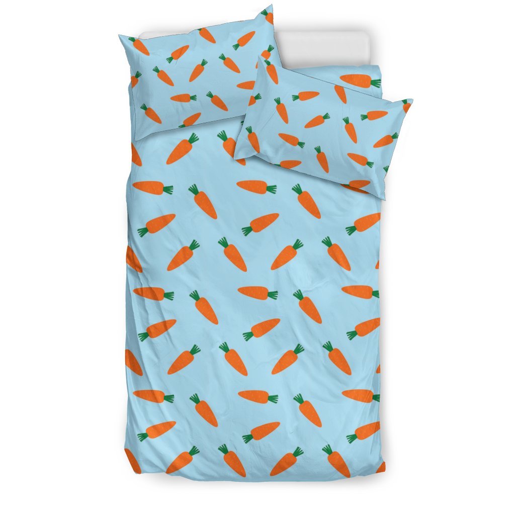 Pattern Print Carrot Duvet Cover Bedding Set-grizzshop