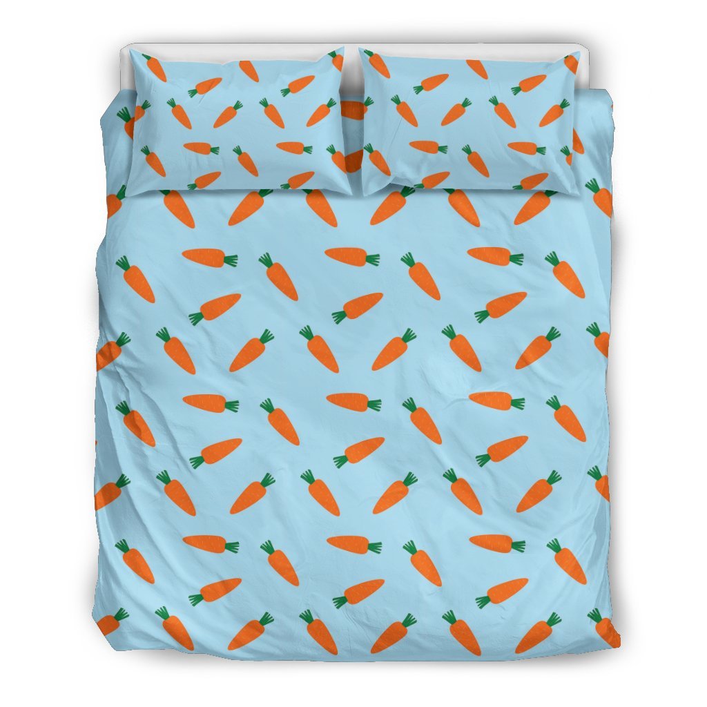 Pattern Print Carrot Duvet Cover Bedding Set-grizzshop