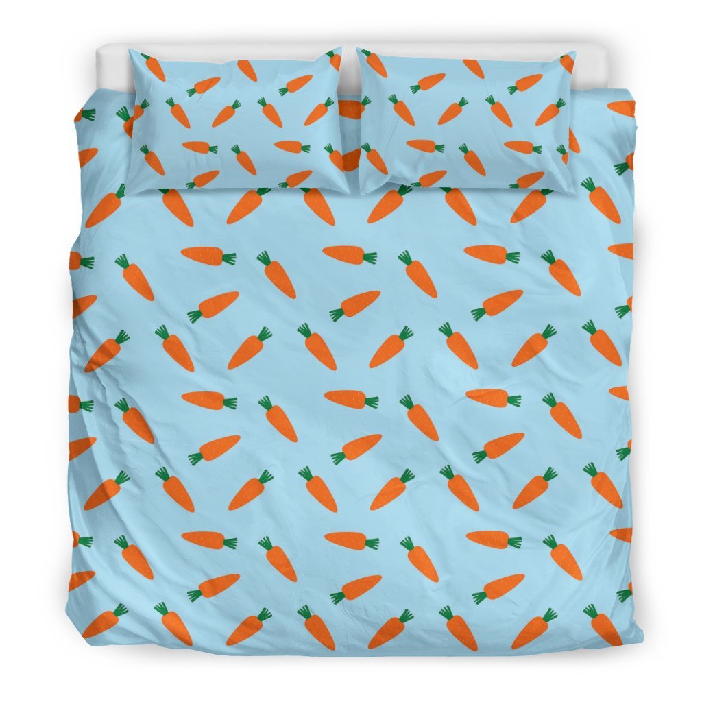 Pattern Print Carrot Duvet Cover Bedding Set-grizzshop