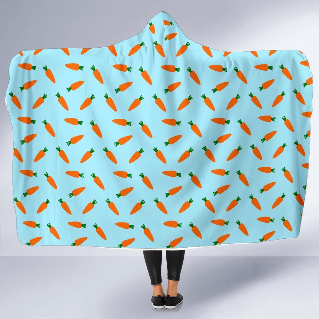 Pattern Print Carrot Hooded Blanket-grizzshop