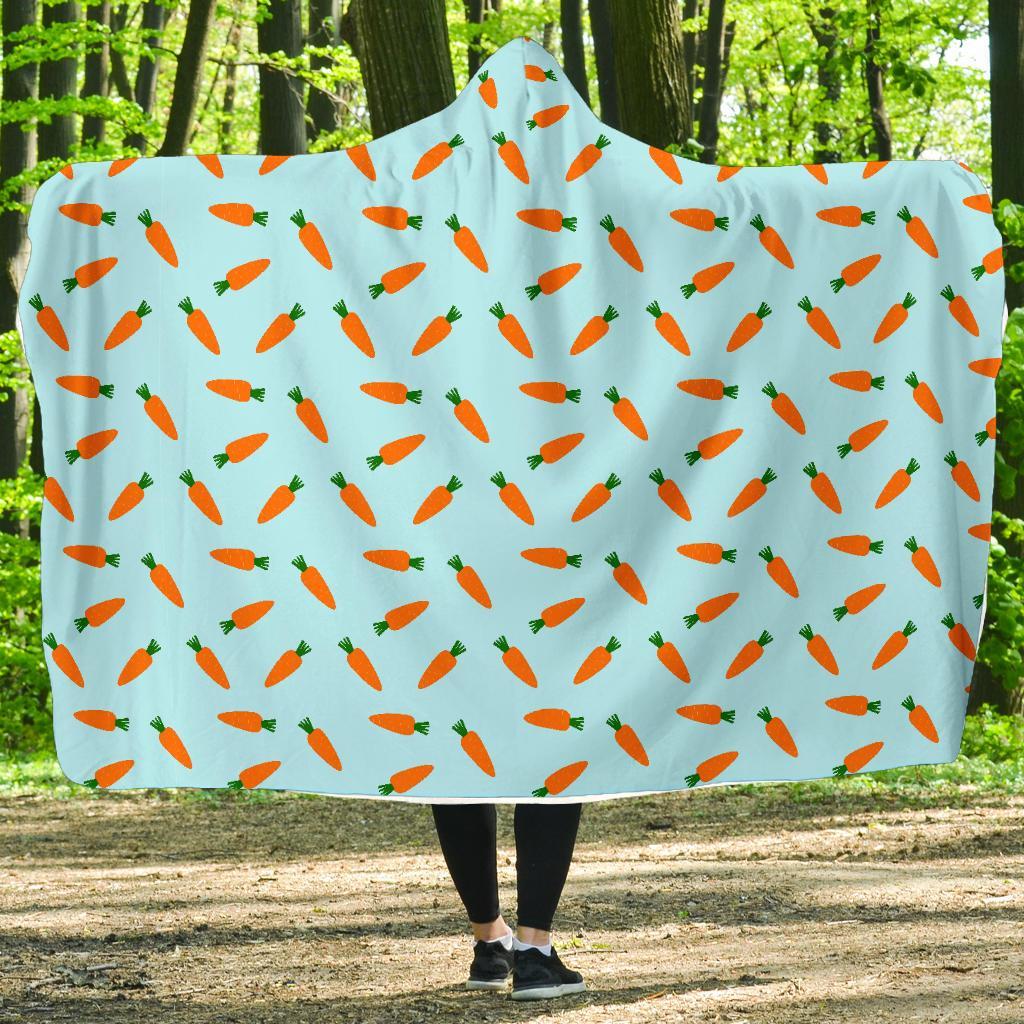 Pattern Print Carrot Hooded Blanket-grizzshop