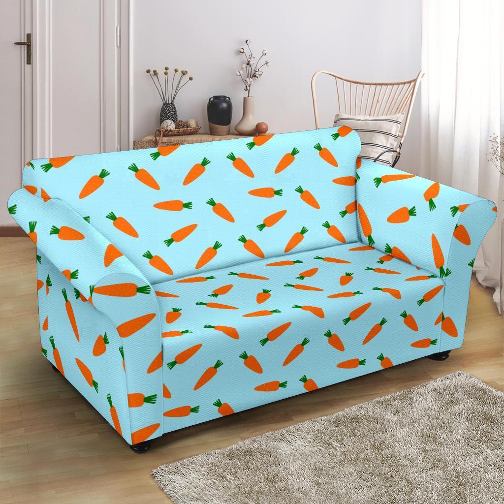 Pattern Print Carrot Loveseat Cover-grizzshop