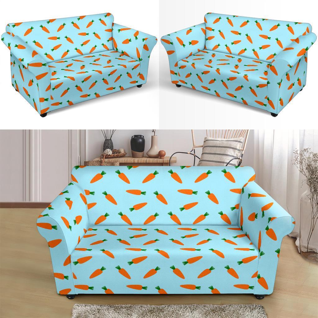 Pattern Print Carrot Loveseat Cover-grizzshop