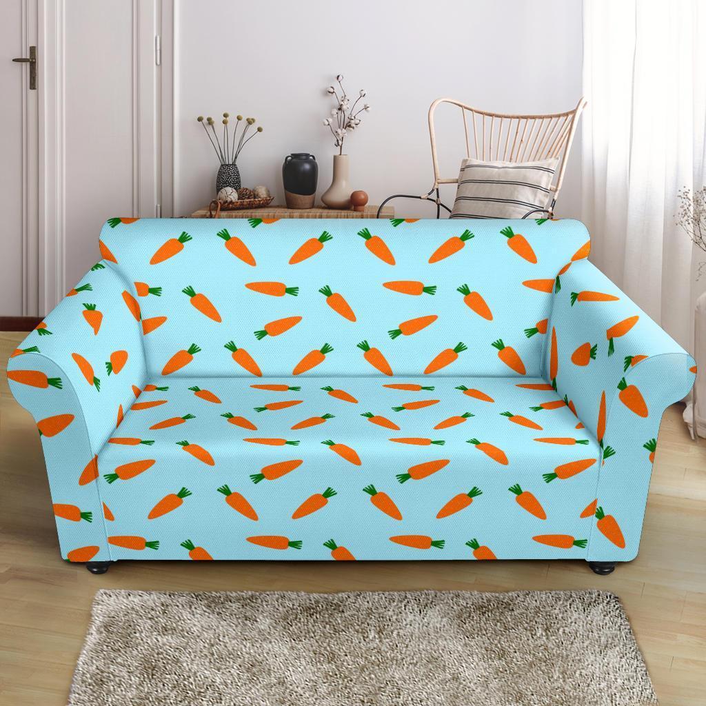 Pattern Print Carrot Loveseat Cover-grizzshop