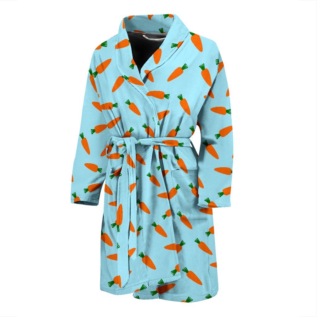 Pattern Print Carrot Men Long Robe-grizzshop