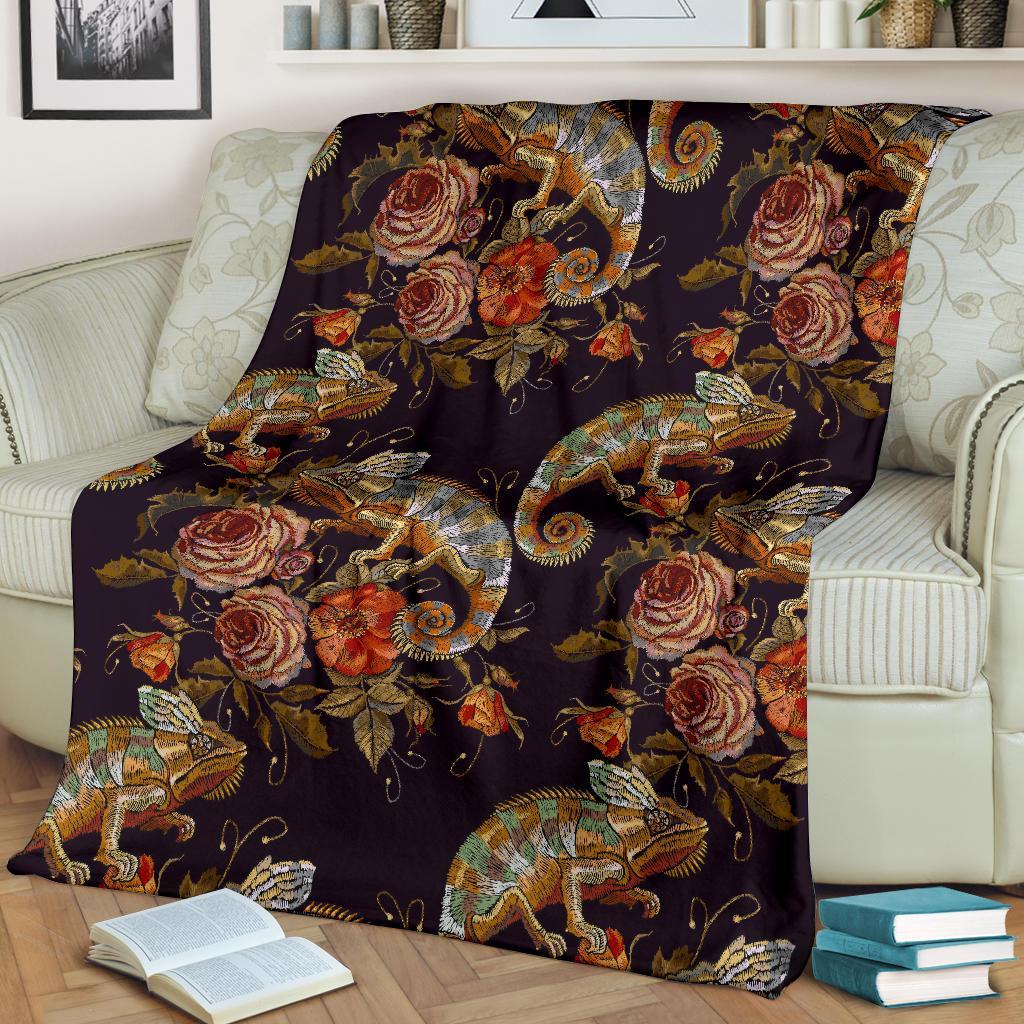 Pattern Print Chameleon Blanket-grizzshop