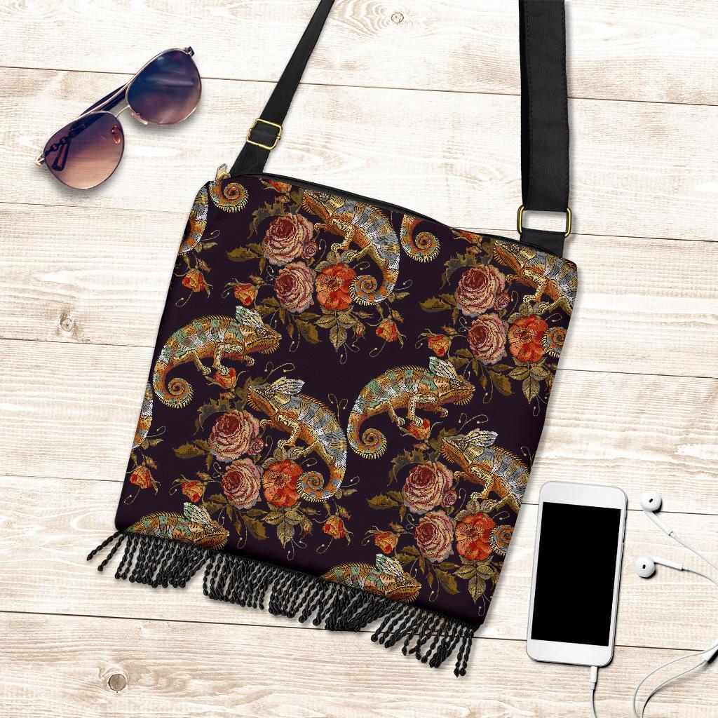 Pattern Print Chameleon Crossbody bags-grizzshop