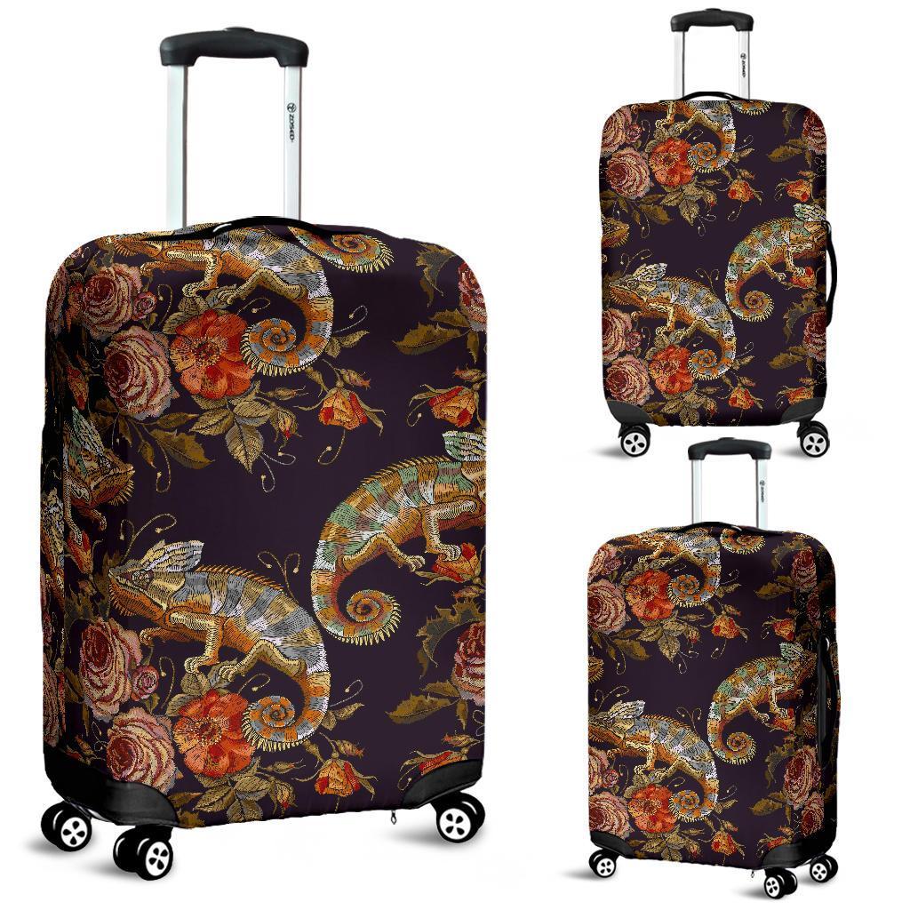 Pattern Print Chameleon Luggage Cover Protector-grizzshop