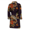 Pattern Print Chameleon Men Long Robe-grizzshop