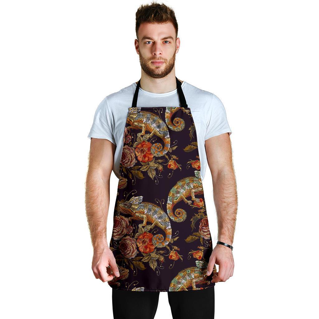 Pattern Print Chameleon Men's Apron-grizzshop