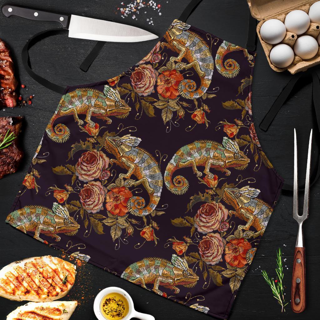 Pattern Print Chameleon Men's Apron-grizzshop