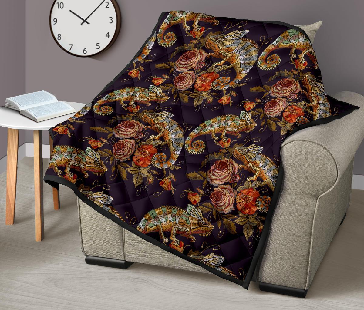 Pattern Print Chameleon Quilt-grizzshop