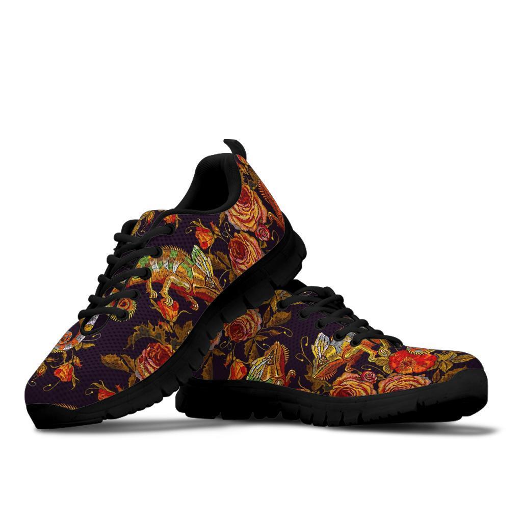 Pattern Print Chameleon Sneaker Shoes For Men Women-grizzshop