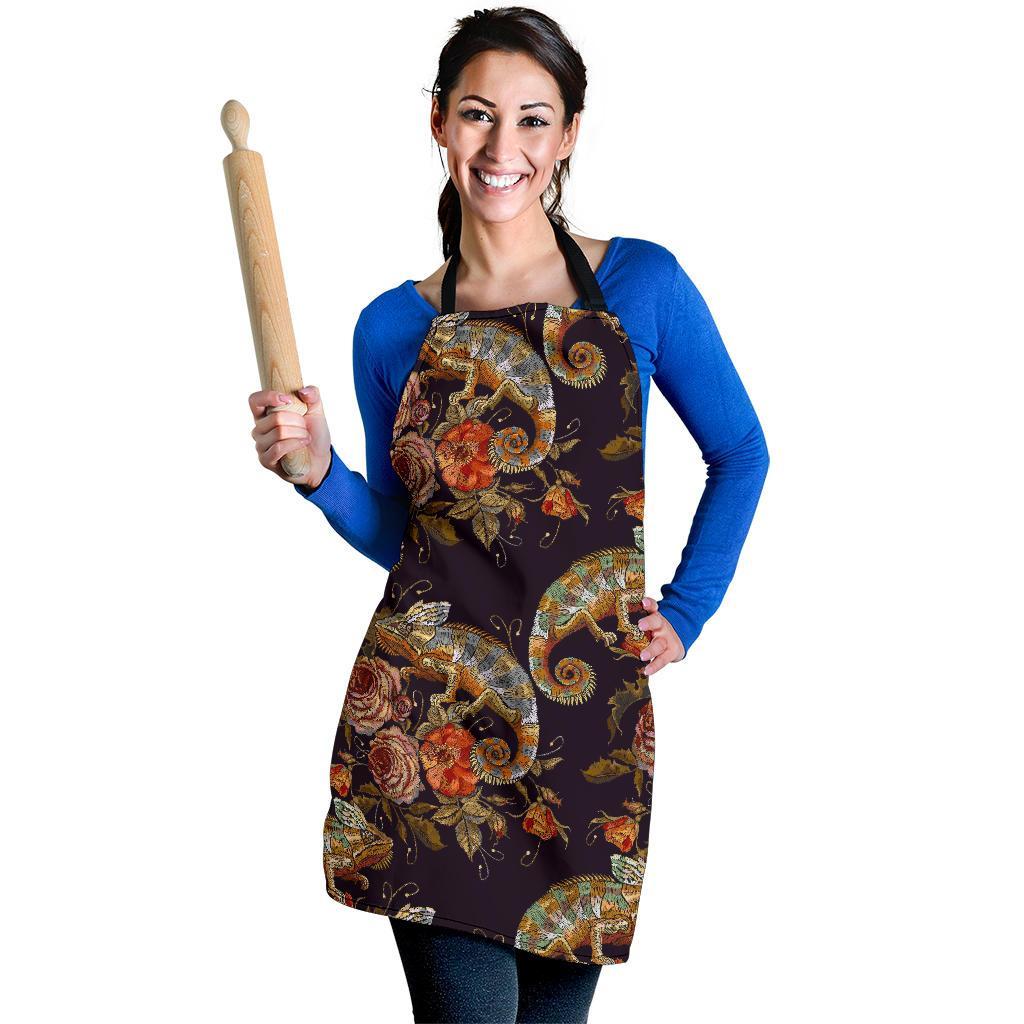 Pattern Print Chameleon Women's Apron-grizzshop