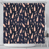 Pattern Print Champagne Bathroom Shower Curtain-grizzshop