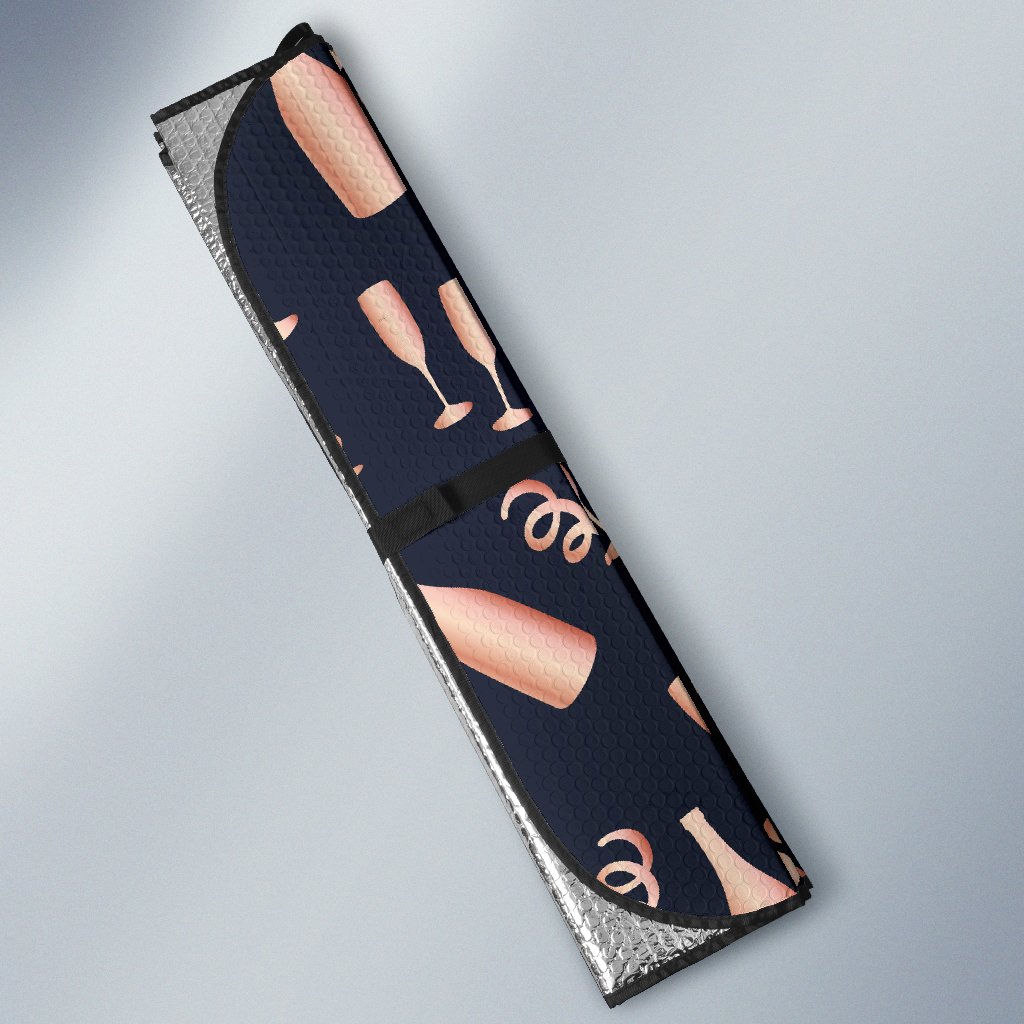 Pattern Print Champagne Car Sun Shade-grizzshop
