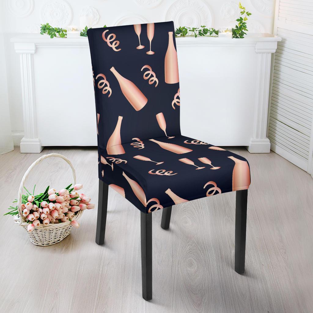 Pattern Print Champagne Chair Cover-grizzshop