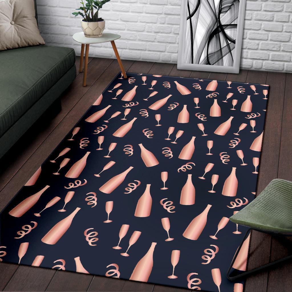 Pattern Print Champagne Floor Mat-grizzshop