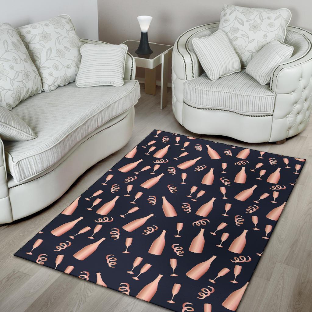 Pattern Print Champagne Floor Mat-grizzshop