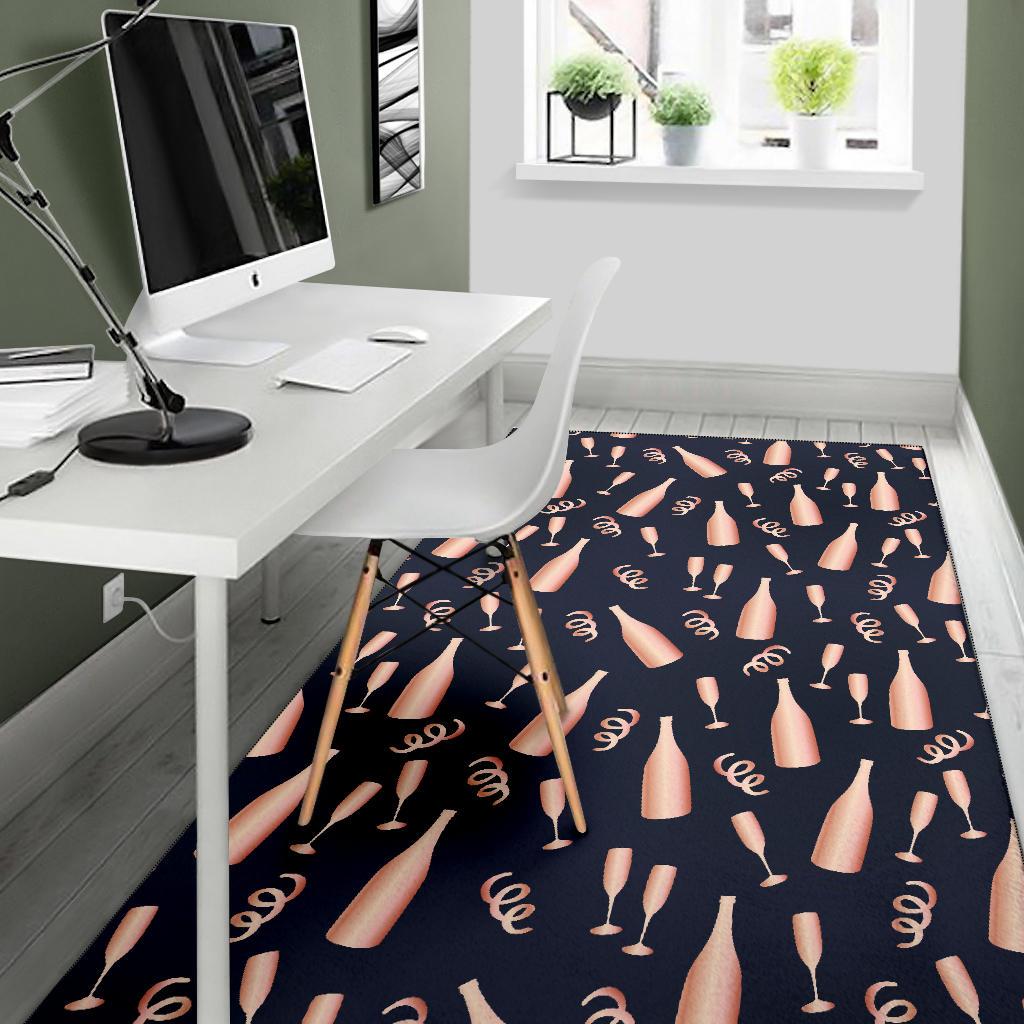 Pattern Print Champagne Floor Mat-grizzshop