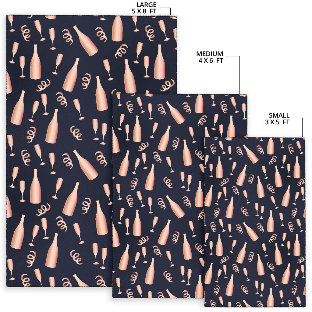 Pattern Print Champagne Floor Mat-grizzshop