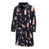 Pattern Print Champagne Men Long Robe-grizzshop