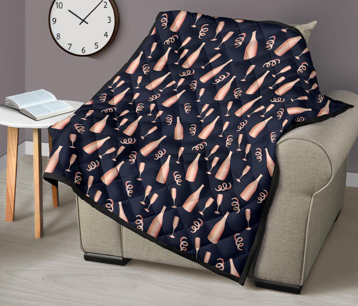 Pattern Print Champagne Quilt-grizzshop