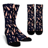 Pattern Print Champagne Unisex Crew Socks-grizzshop