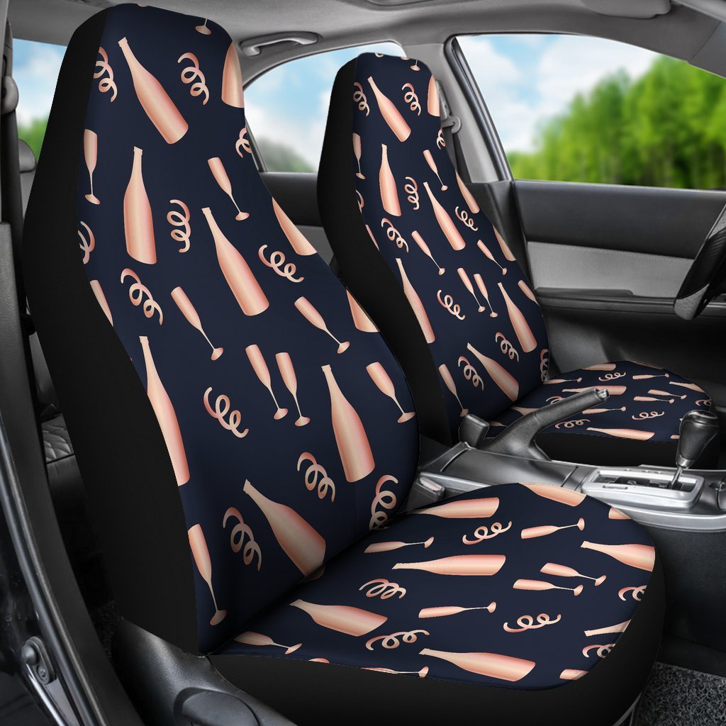 Pattern Print Champagne Universal Fit Car Seat Covers-grizzshop