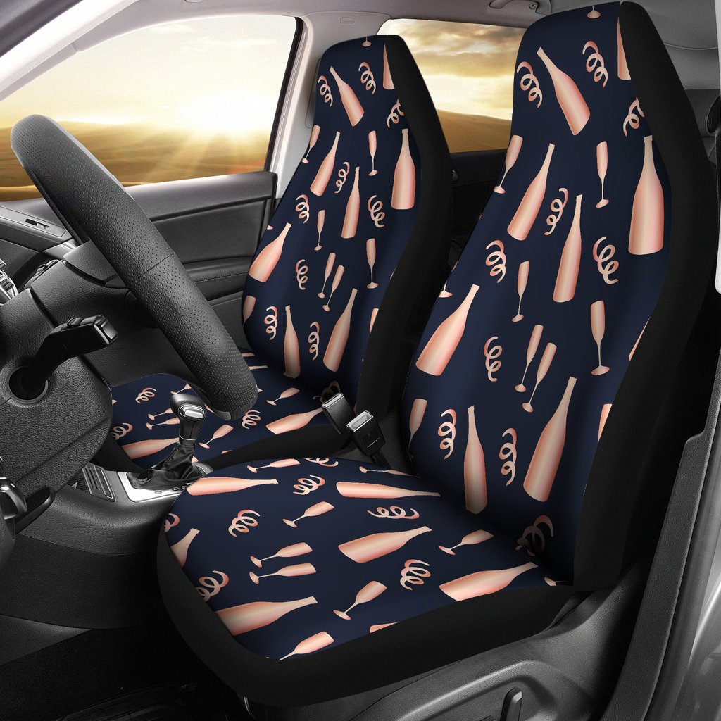 Pattern Print Champagne Universal Fit Car Seat Covers-grizzshop