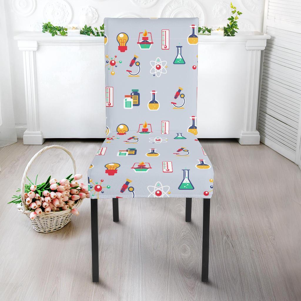 Pattern Print Chemistry Science Chair Cover-grizzshop