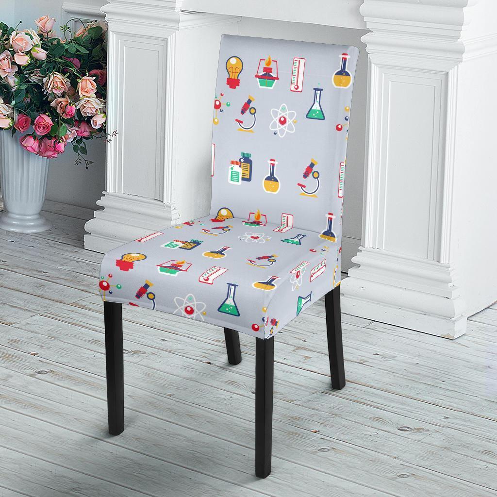 Pattern Print Chemistry Science Chair Cover-grizzshop