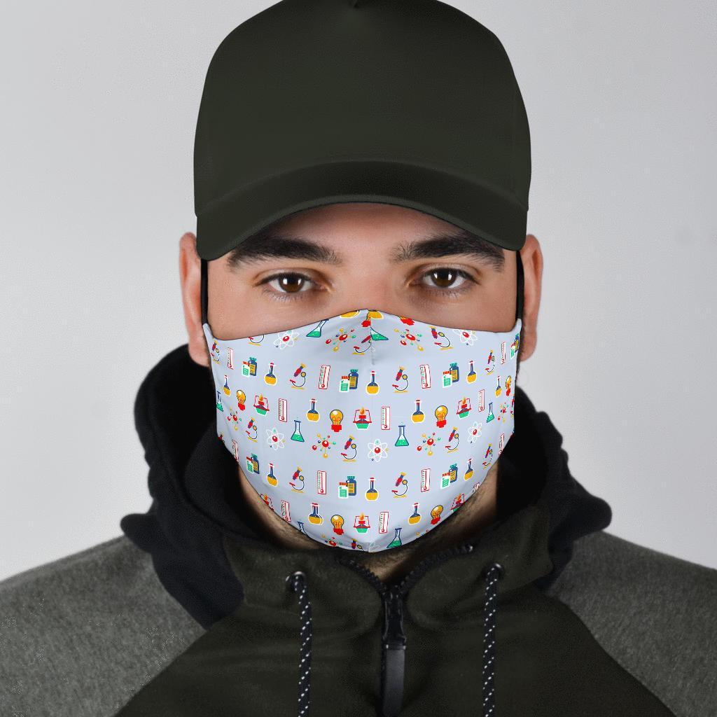 Pattern Print Chemistry Science Face Mask-grizzshop