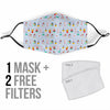 Pattern Print Chemistry Science Face Mask-grizzshop