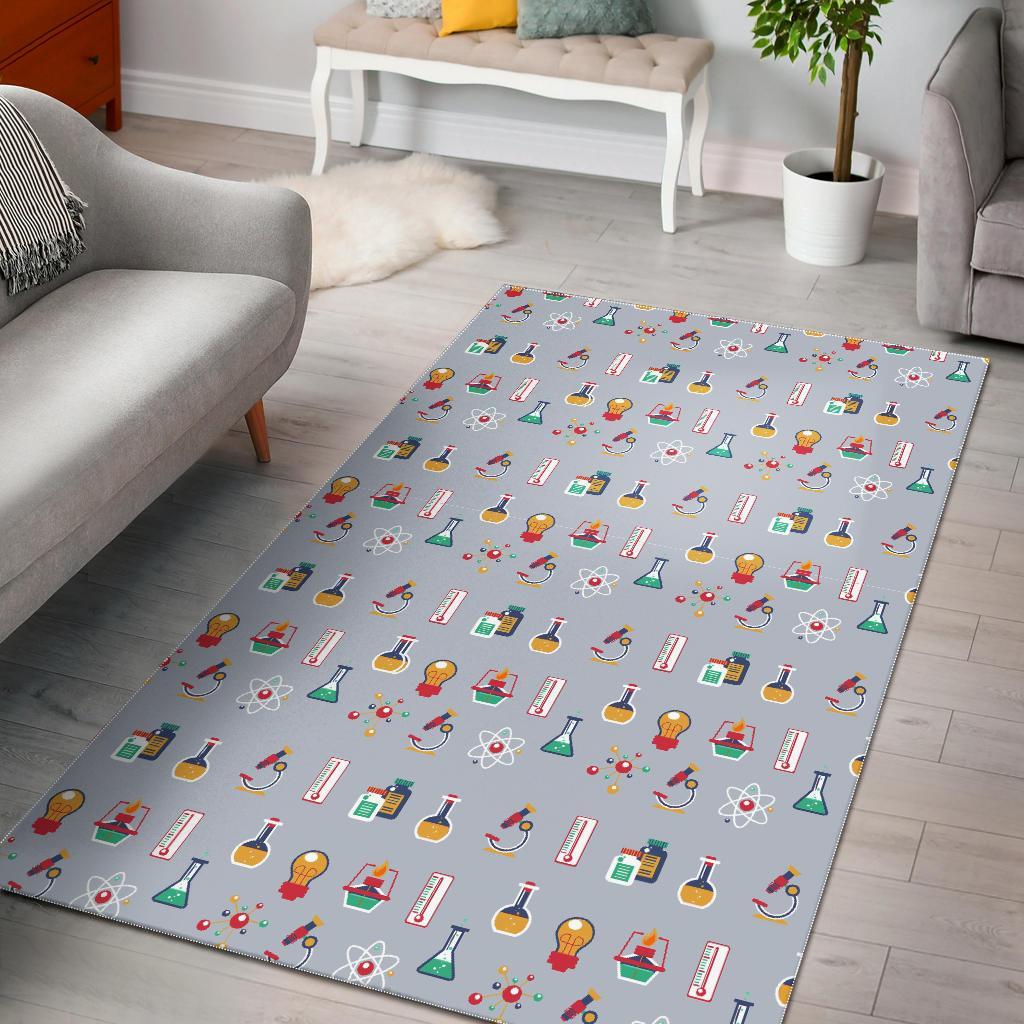 Pattern Print Chemistry Science Floor Mat-grizzshop