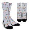 Pattern Print Chemistry Science Unisex Crew Socks-grizzshop