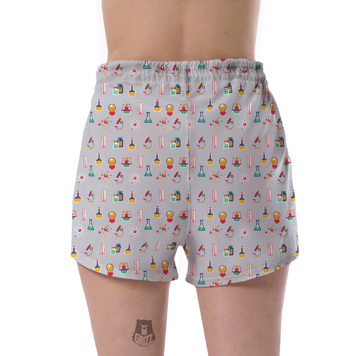 Pattern Print Chemistry Science Women's Shorts-grizzshop