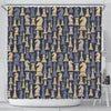 Pattern Print Chess Bathroom Shower Curtain-grizzshop