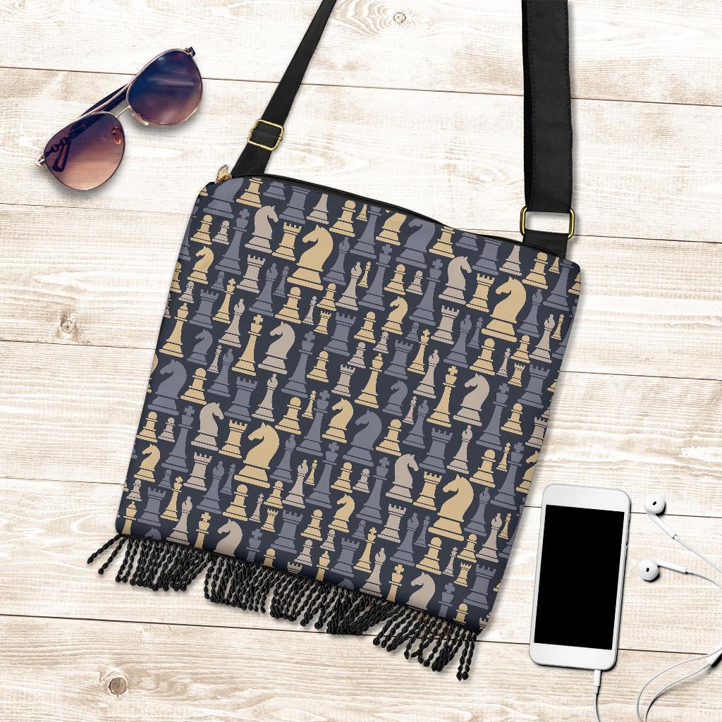 Pattern Print Chess Crossbody bags-grizzshop