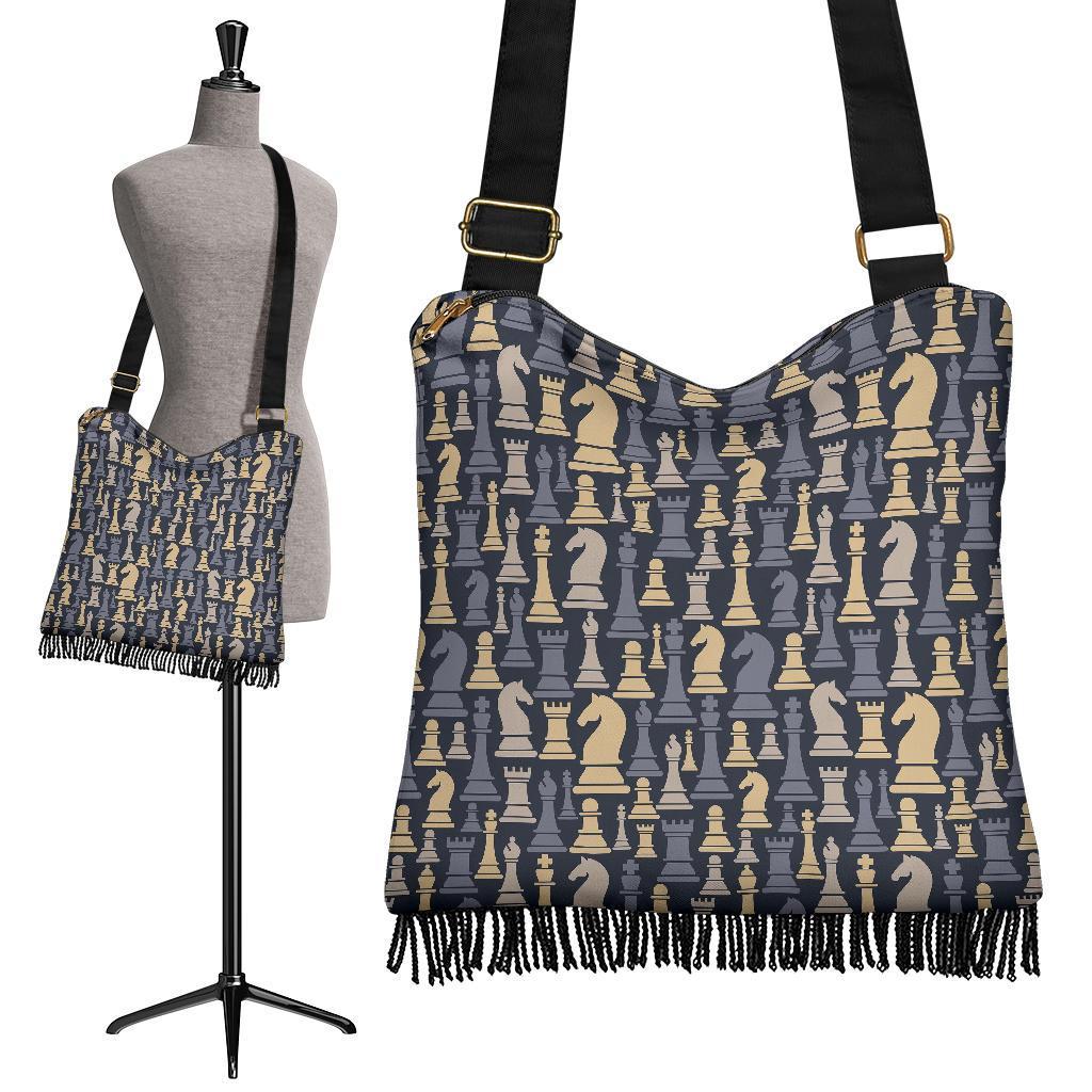 Pattern Print Chess Crossbody bags-grizzshop