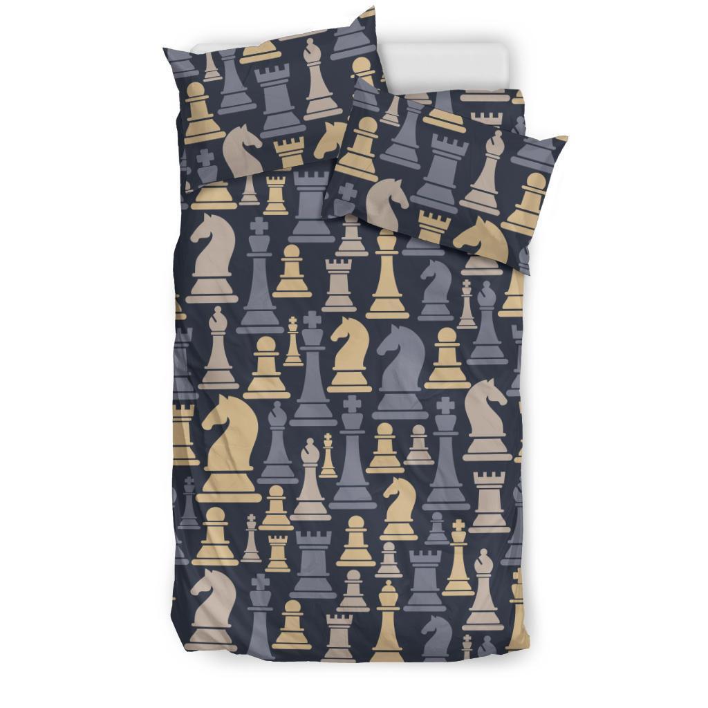 Pattern Print Chess Duvet Cover Bedding Set-grizzshop